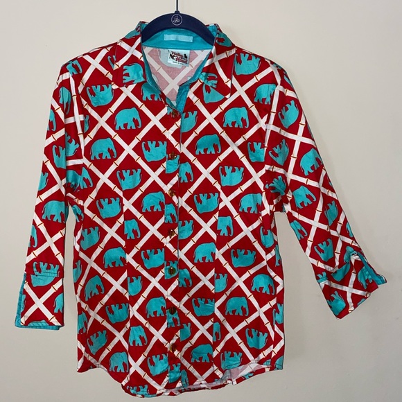 Haley & the Hound Tops - Elephant Button Down